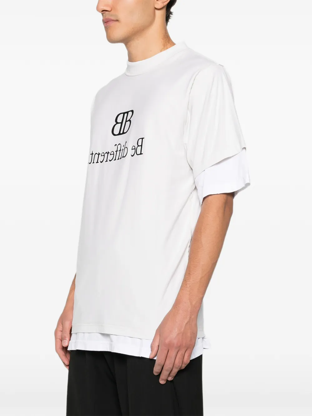 Balenciaga Gelaagd T-shirt met print Wit