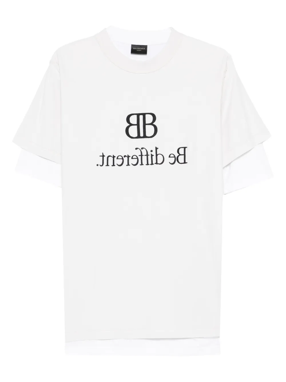 Balenciaga layered graphic T-shirt | White | Image 1