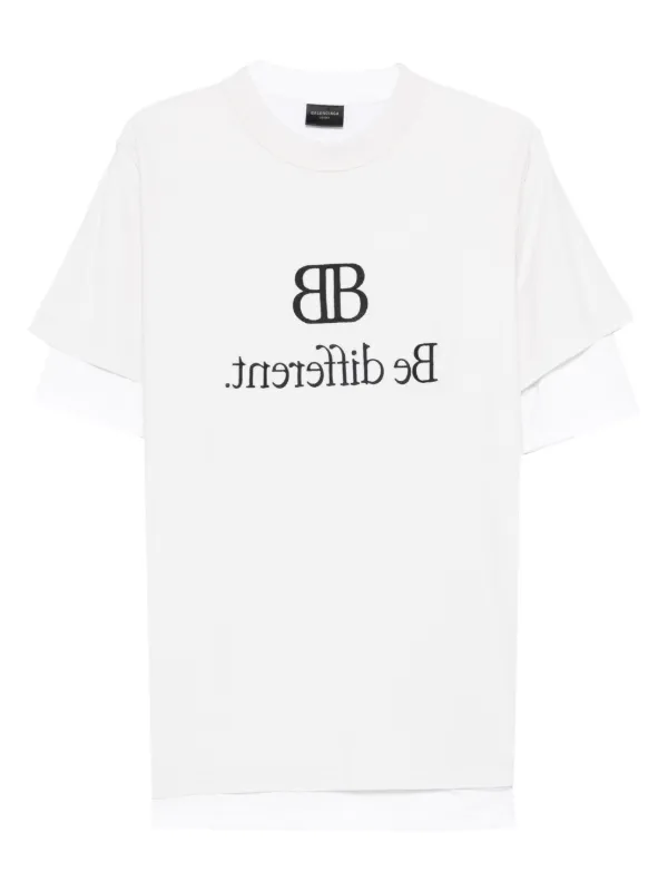 Balenciaga Layered Graphic T-shirt | White | FARFETCH JO