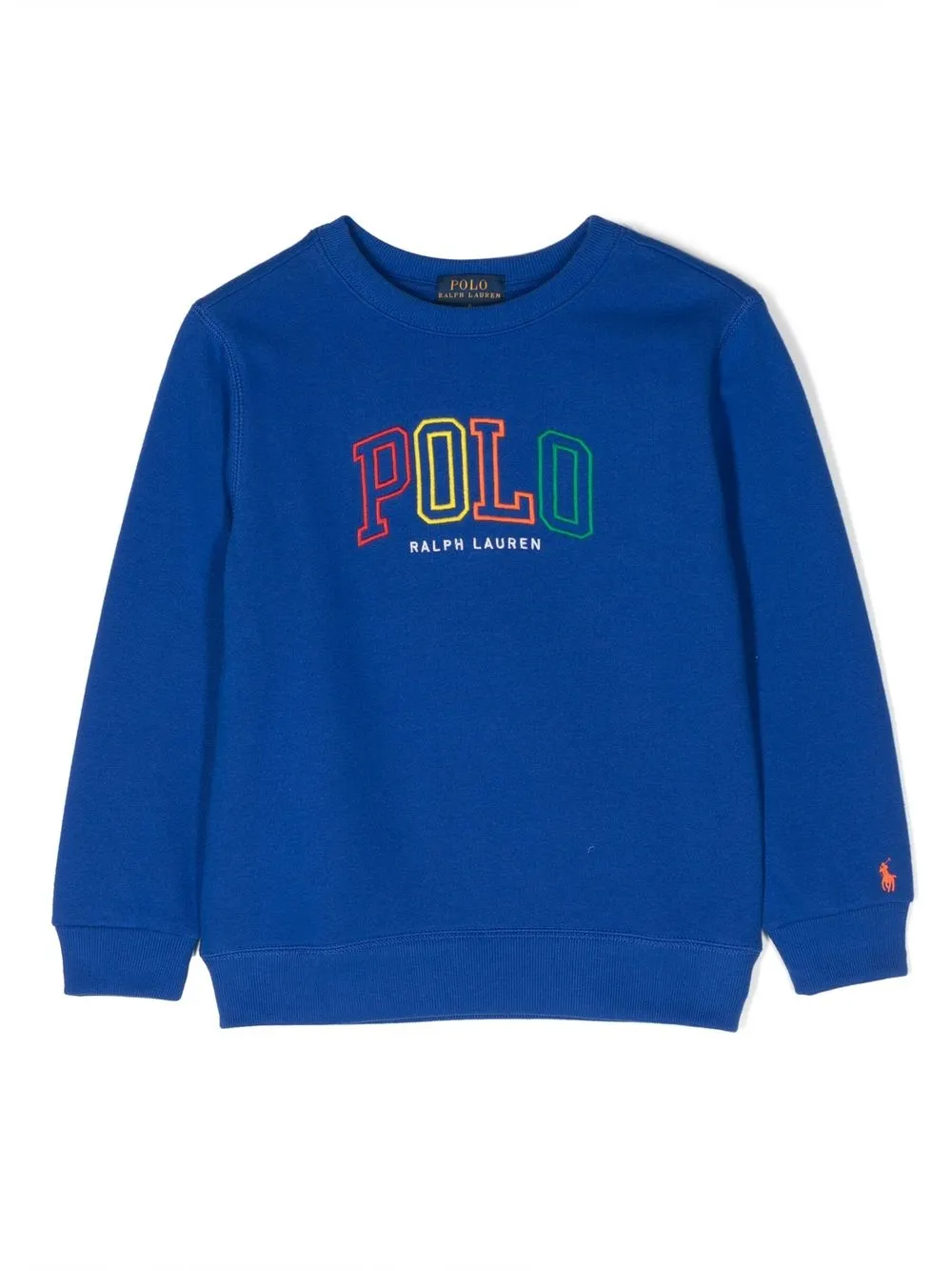 

Ralph Lauren Kids logo-embroidered crew neck fleece sweatshirt - Blue