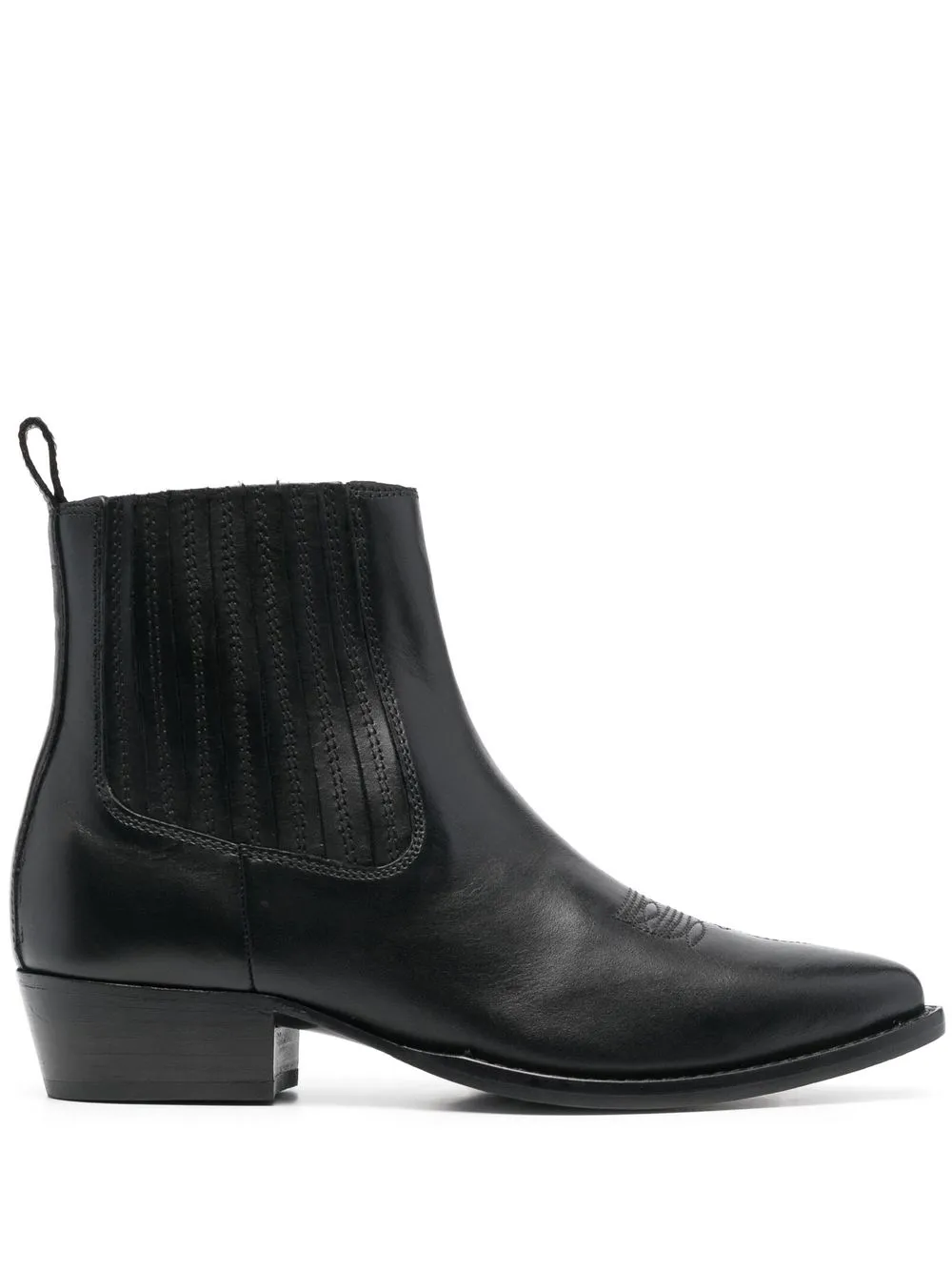 

TWINSET embroidered Western 35mm boots - Black