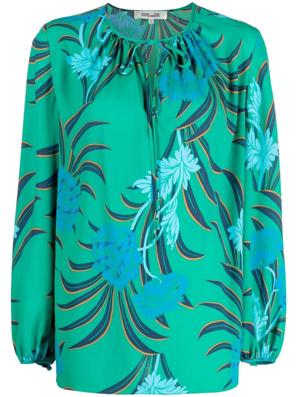 

DVF Diane von Furstenberg blusa con estampado floral - Verde