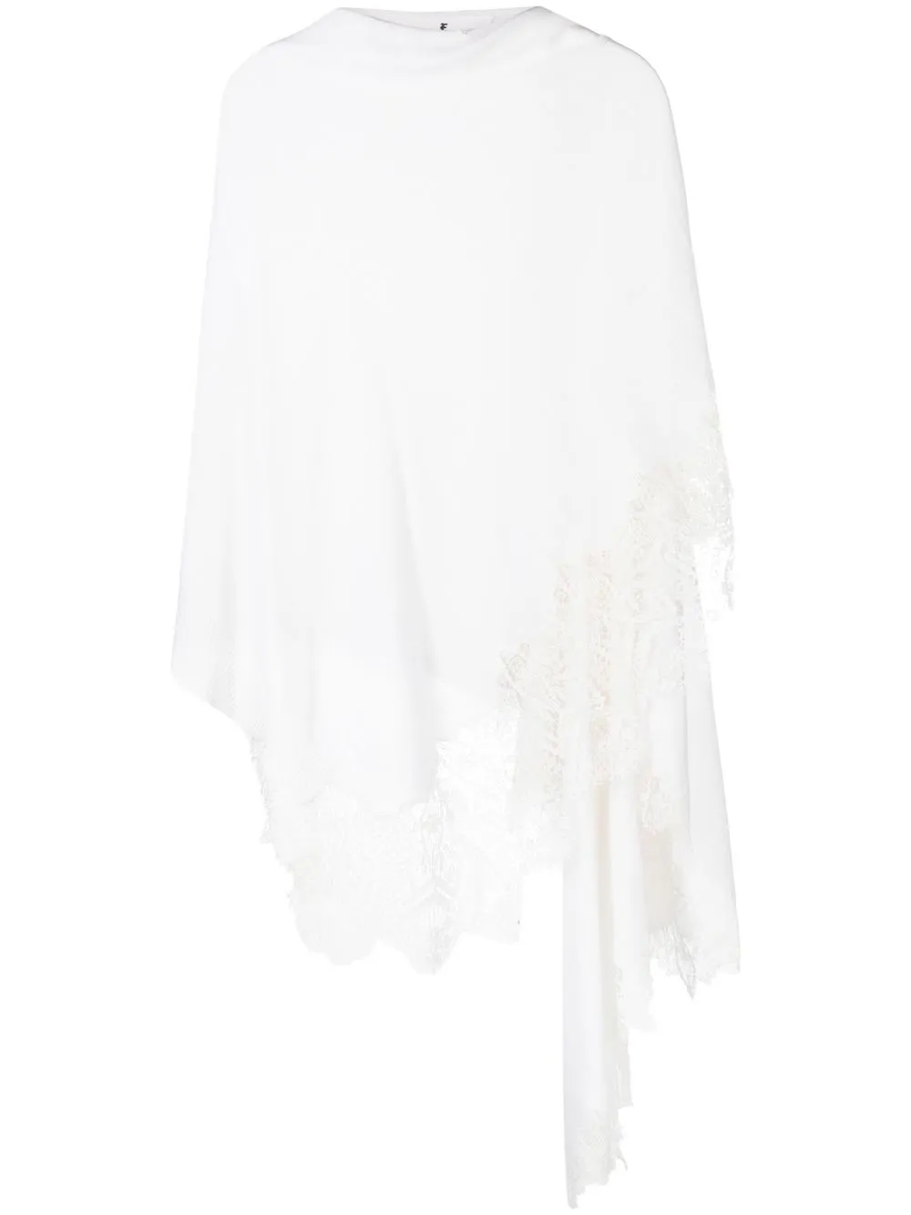 

Ermanno Scervino floral lace-trim shawl - White