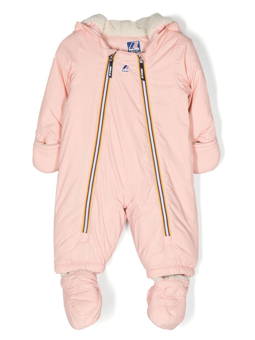 

K Way Kids padded hooded snowsuit - Pink