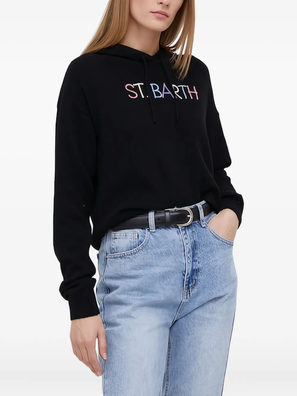 MC2 Saint Barth logo-embroidered hoodie - Nero