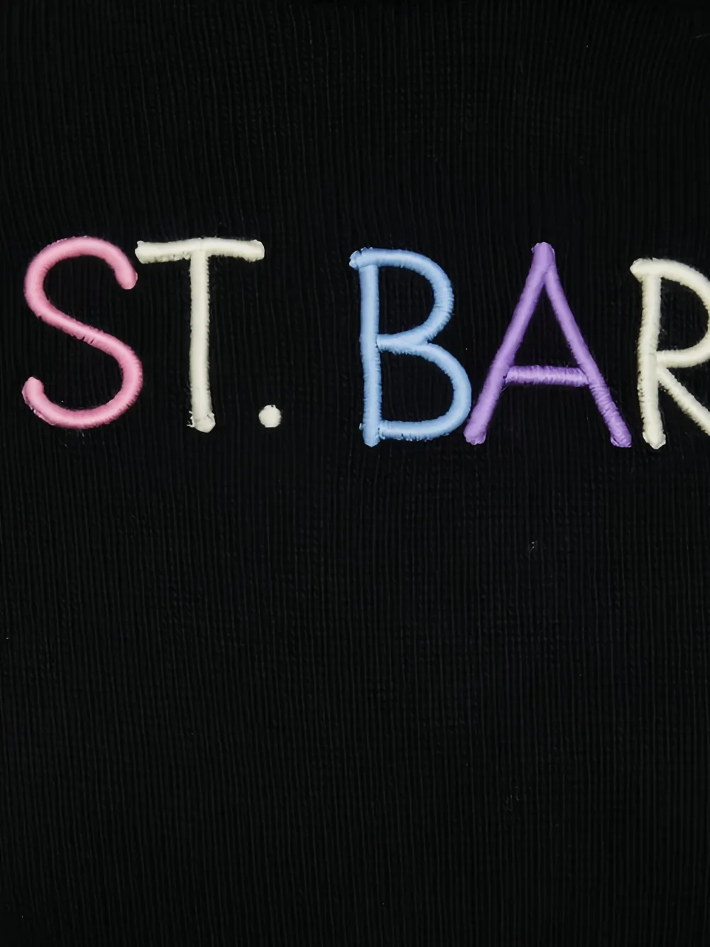 MC2 Saint Barth Hoodie met geborduurd logo Zwart