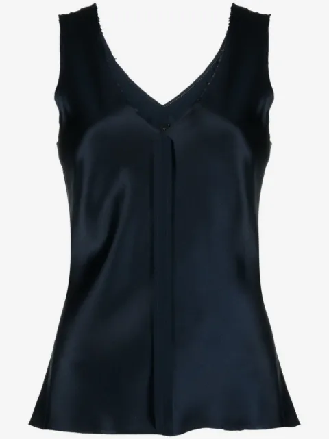 VOZ satin V-neck tank top