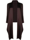 VOZ silk-satin wrap blouse - Brown