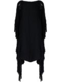 VOZ Lace Fringe Manta knitted top - Black