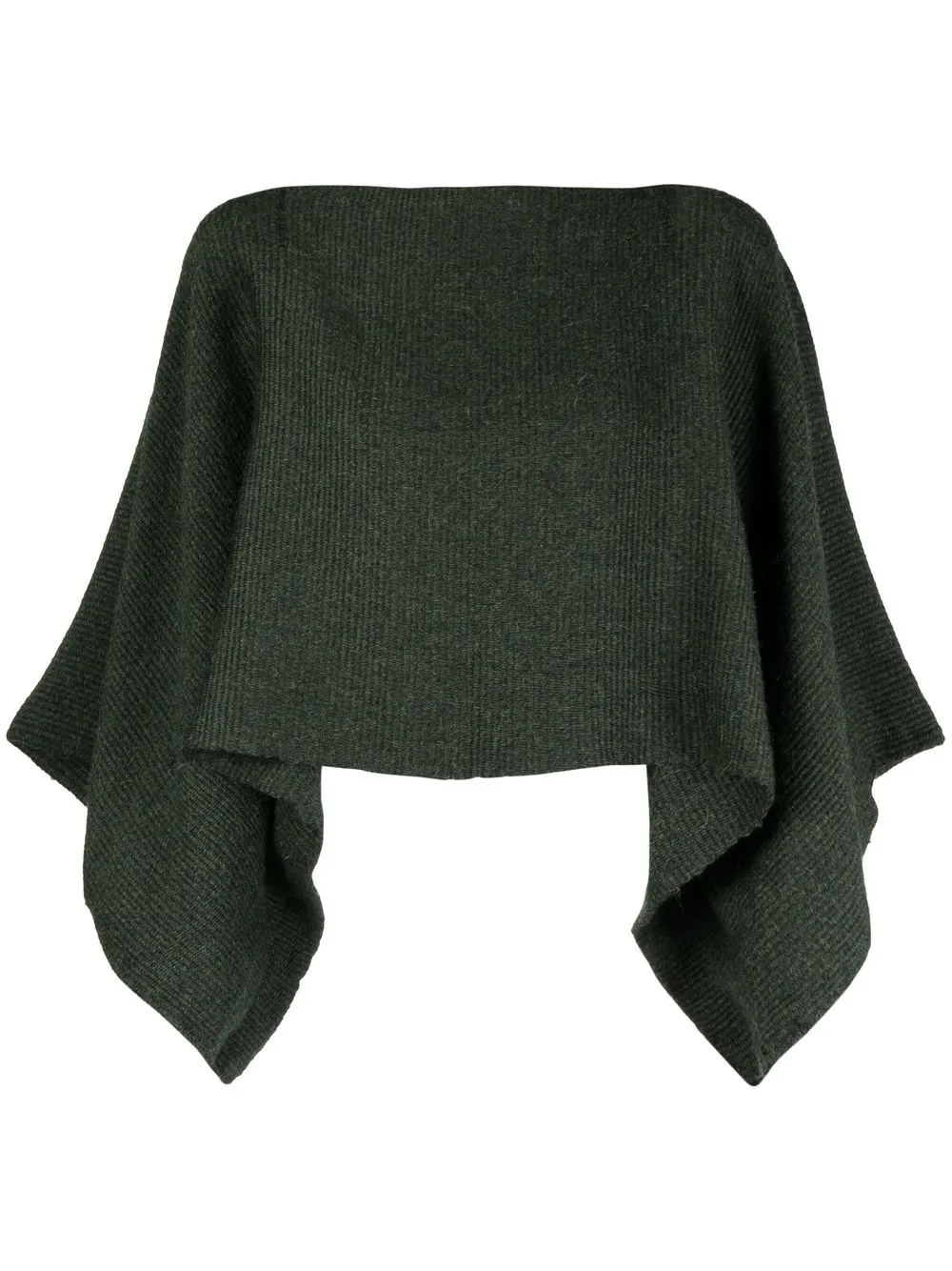 

VOZ Solid knit cropped top - Green