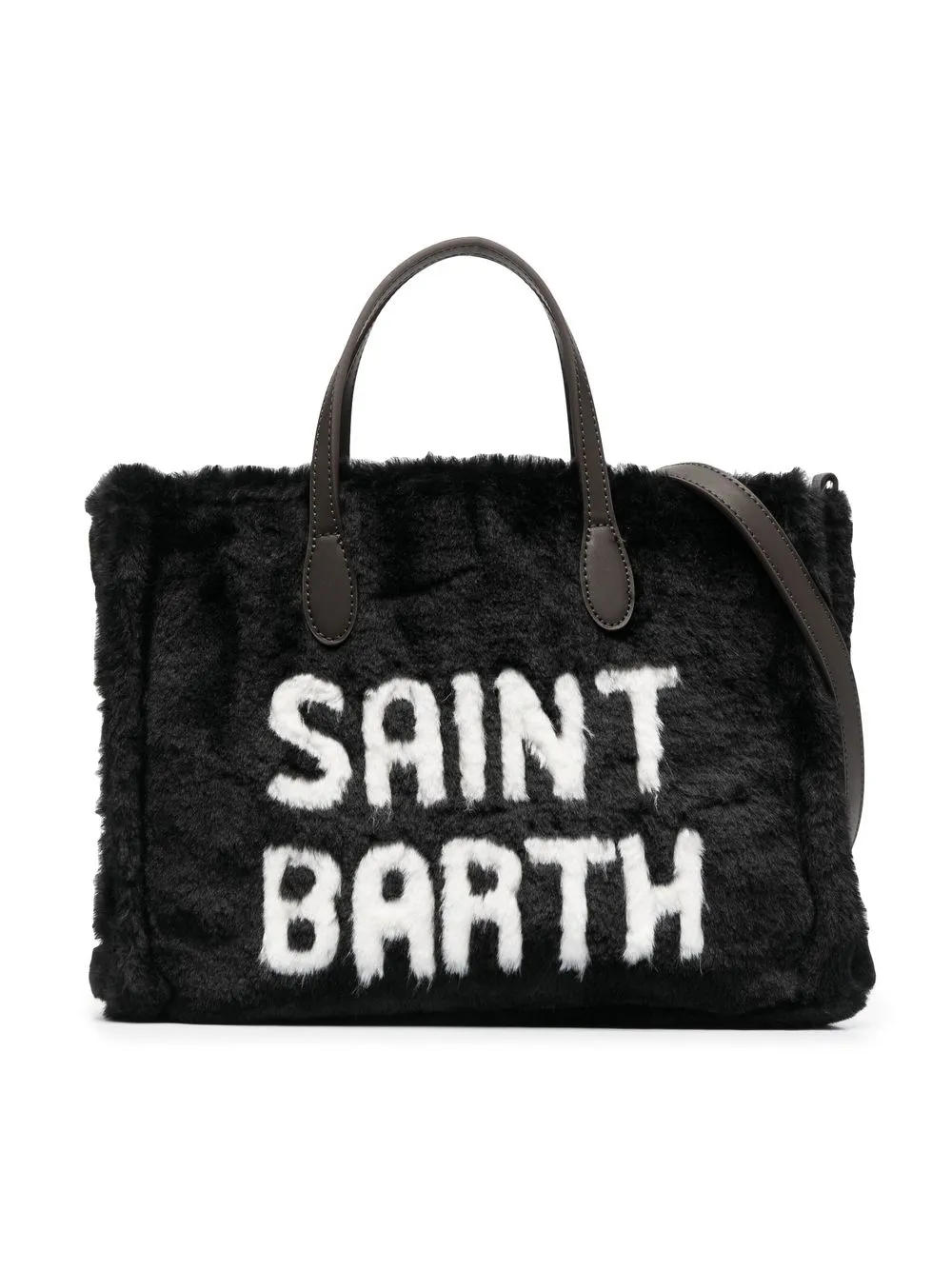 

MC2 Saint Barth Kids tote con logo estampado - Negro