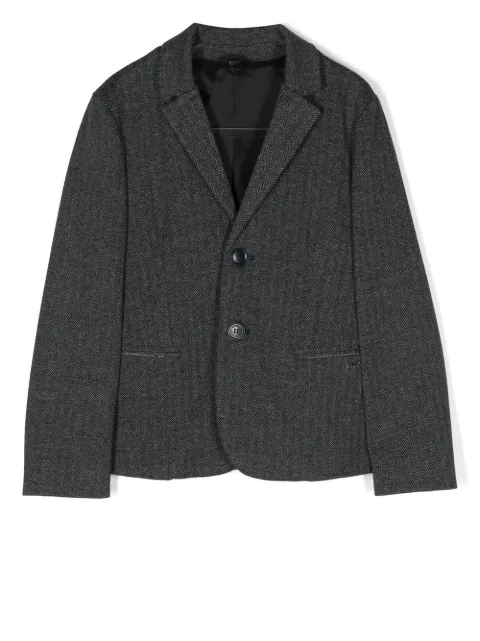 Emporio Armani Kids chevron-pattern blazer