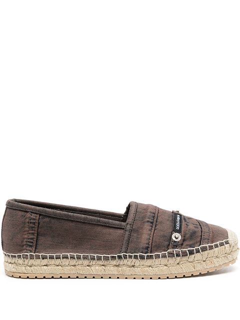 Dolce & Gabbana logo-patch denim espadrilles