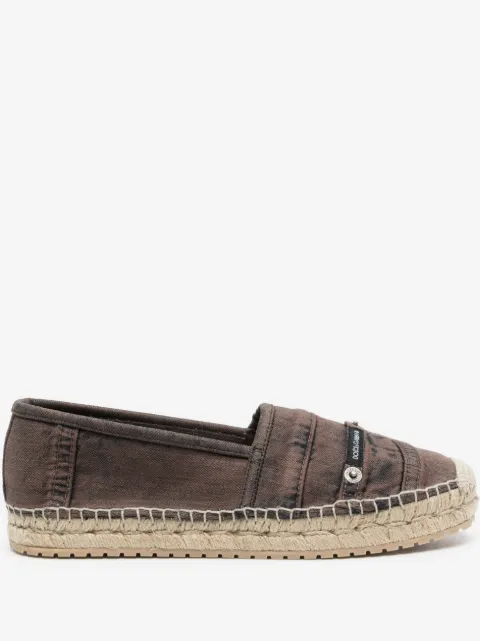 Dolce & Gabbana logo-patch denim espadrilles