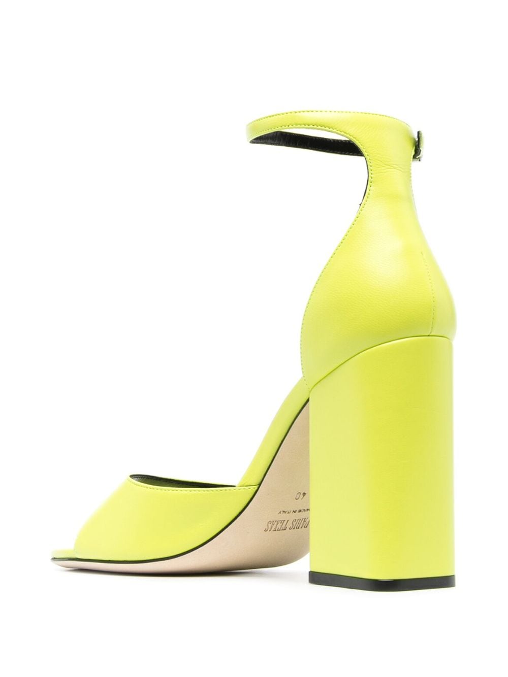 Shop Paris Texas Fiona 100mm Block-heel Sandals In Green