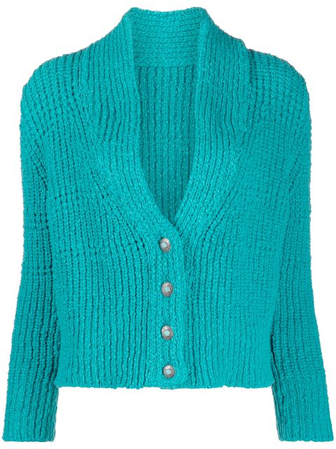 Fortela Cropped-Cardigan mit V-Ausschnitt