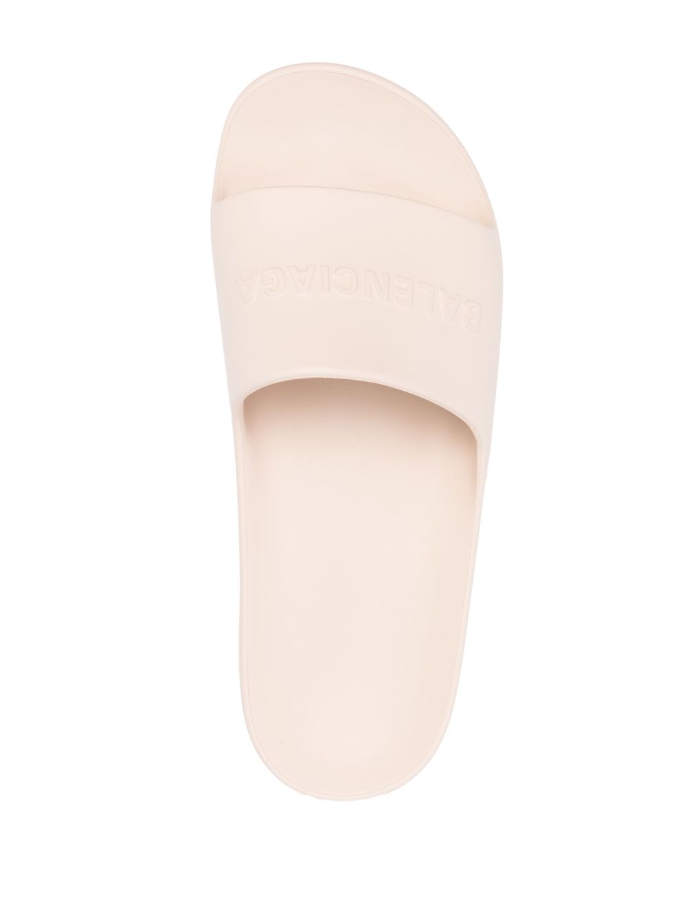 Shop Balenciaga Chunky Logo-embossed Slides In Neutrals