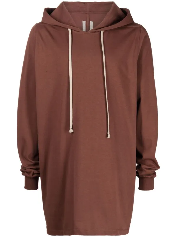 Rick Owens long-line Style Drawstring Hoodie - Farfetch