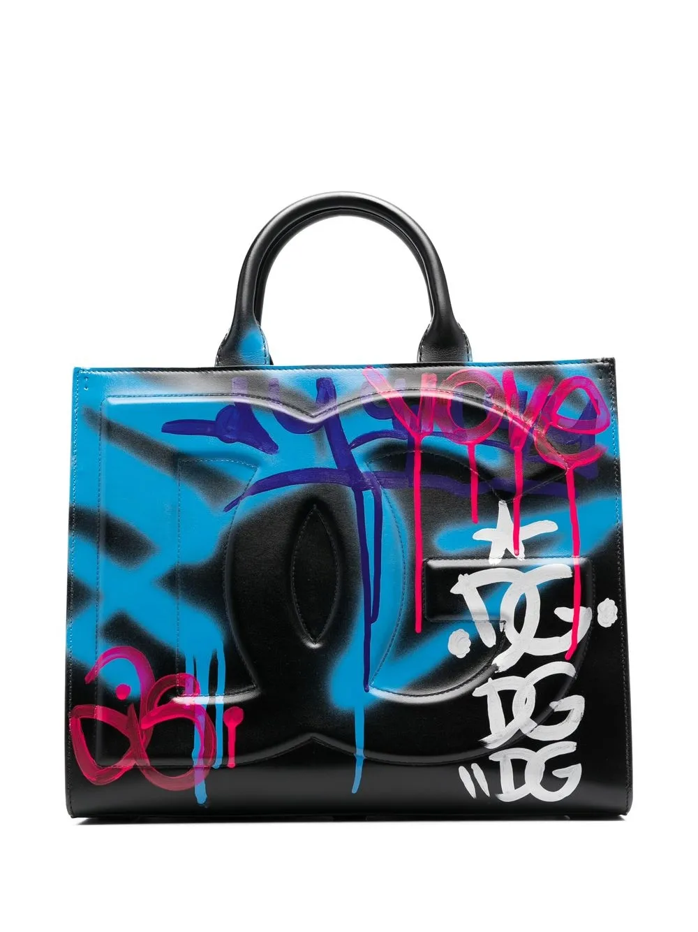 

Dolce & Gabbana tote con estampado de grafiti - Negro