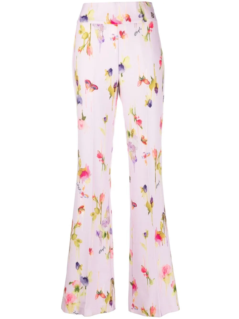 

Blugirl floral-print high-waist trousers - Pink
