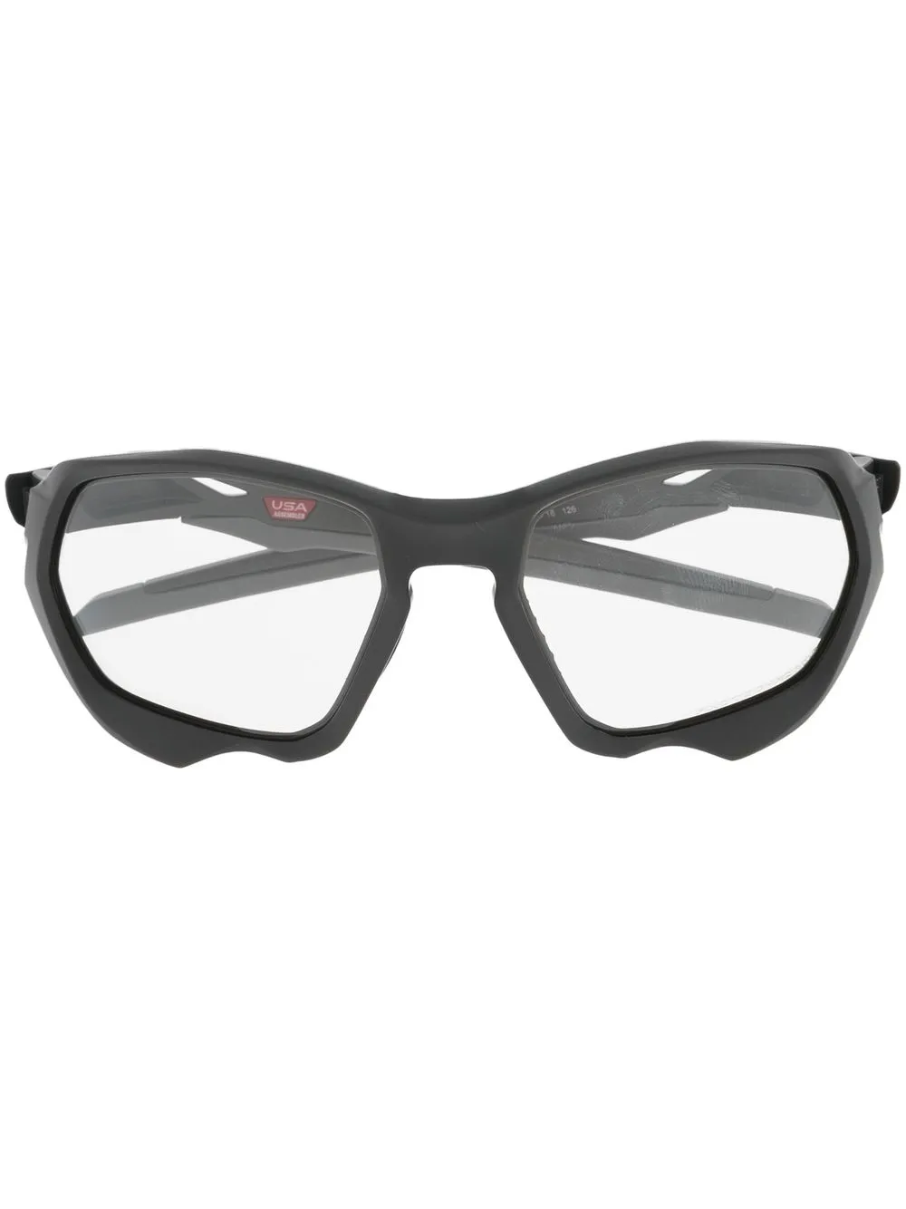 

Oakley lentes de sol con armazón cuadrada y logo - Gris