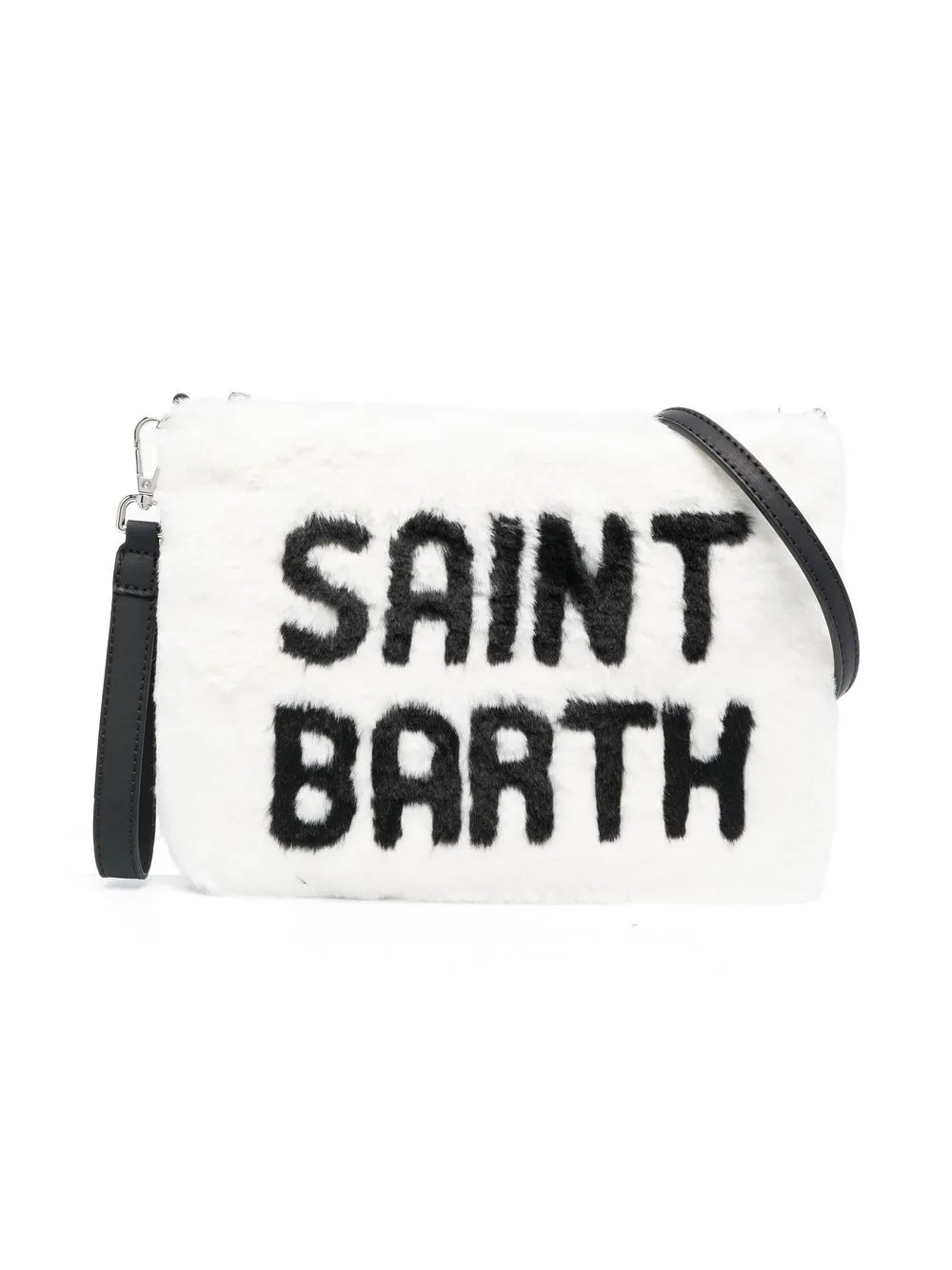 

MC2 Saint Barth Kids Parisienne fleece logo-print clutch - White