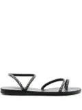 Ancient Greek Sandals Eleftheria crystal-embellished sandals - Black