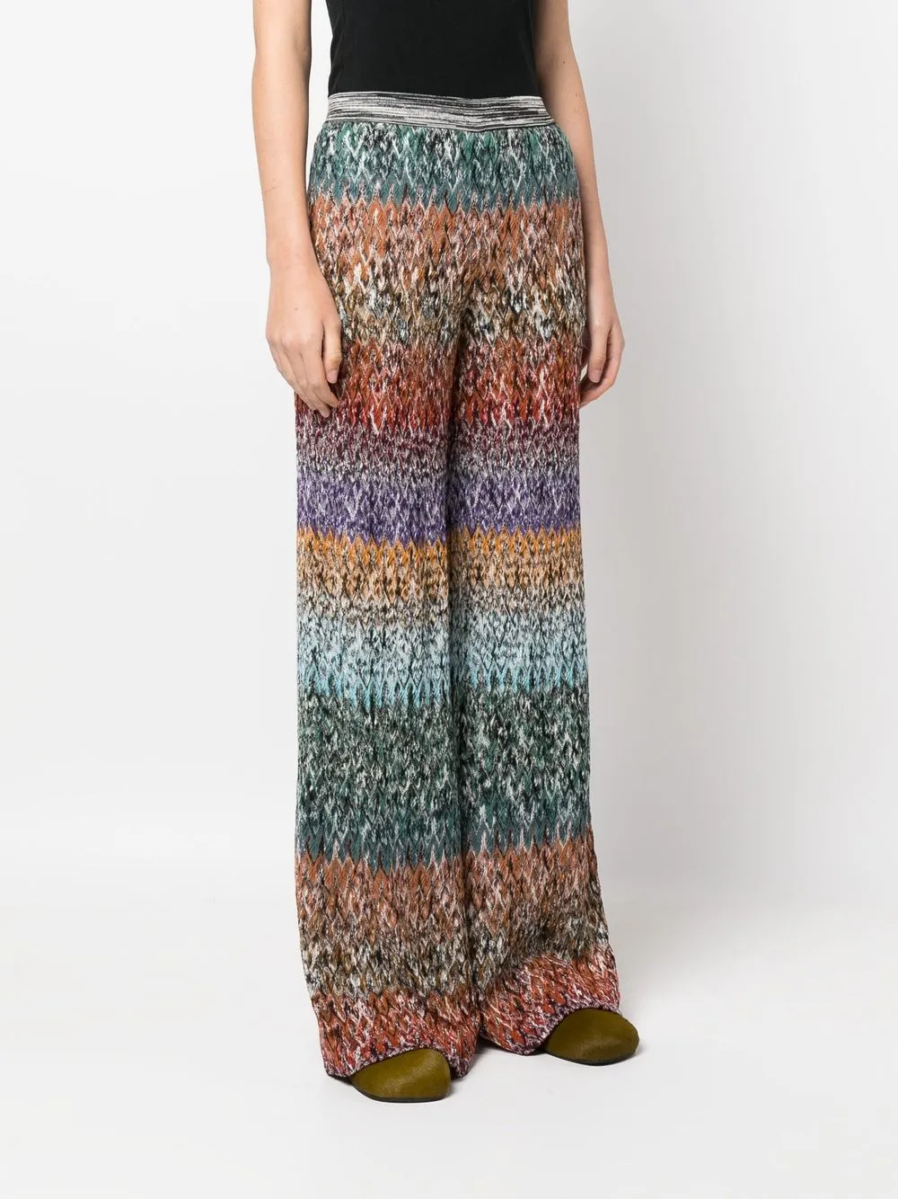 Missoni Wide Leg Trousers In Black