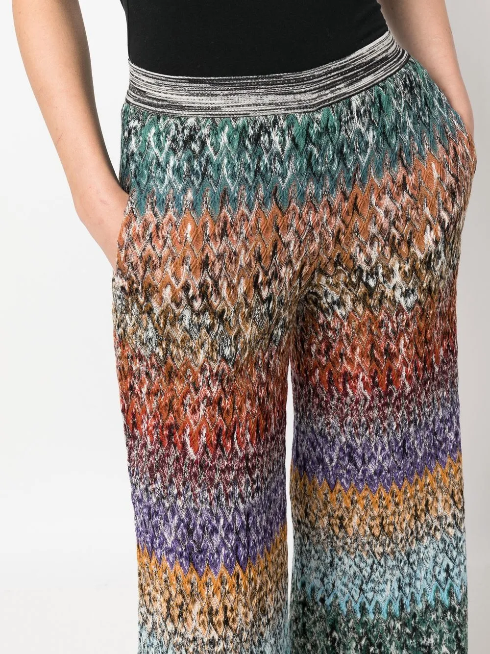 Missoni Wide Leg Trousers In Black