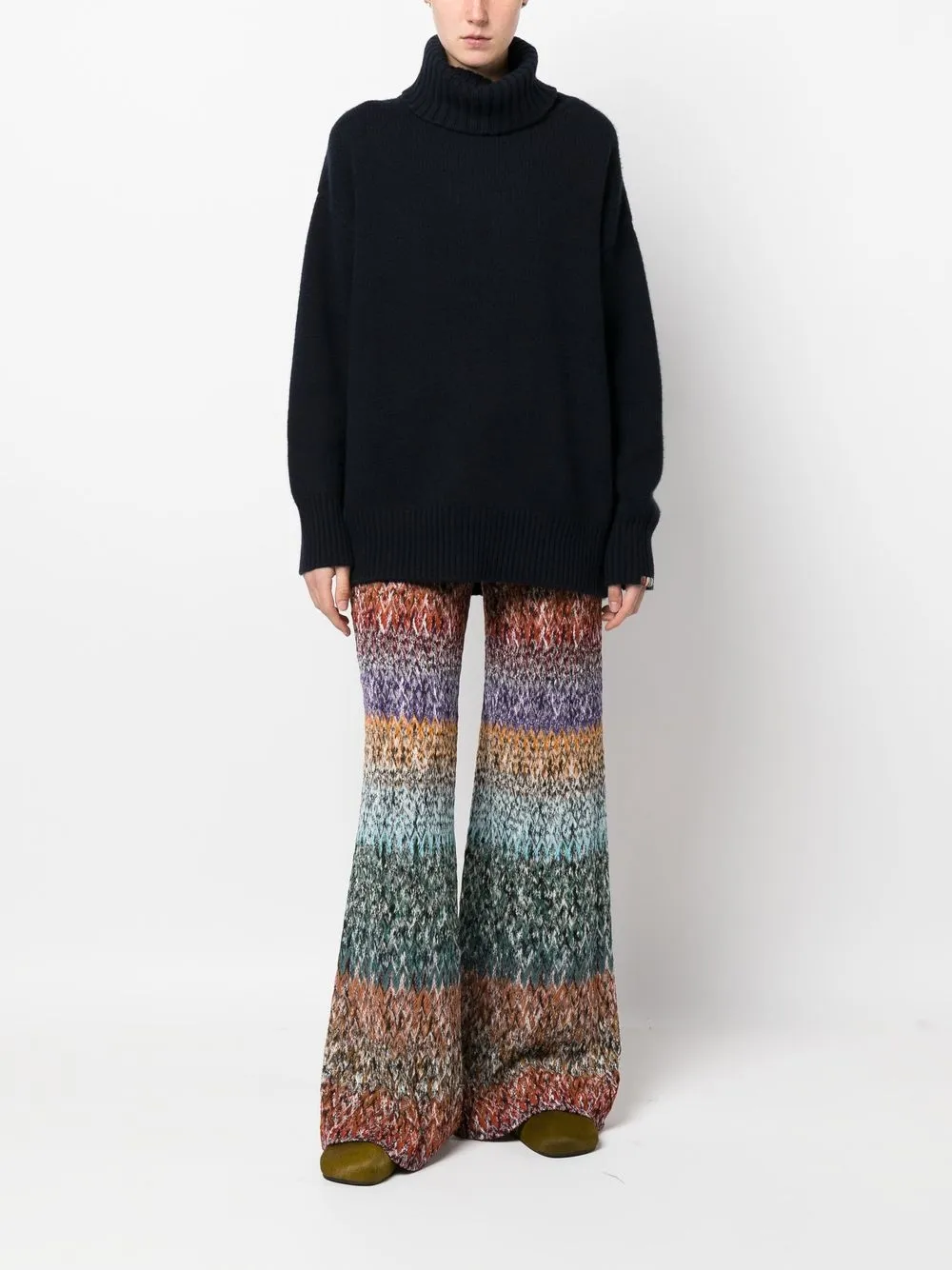 Missoni Wide Leg Trousers In Black
