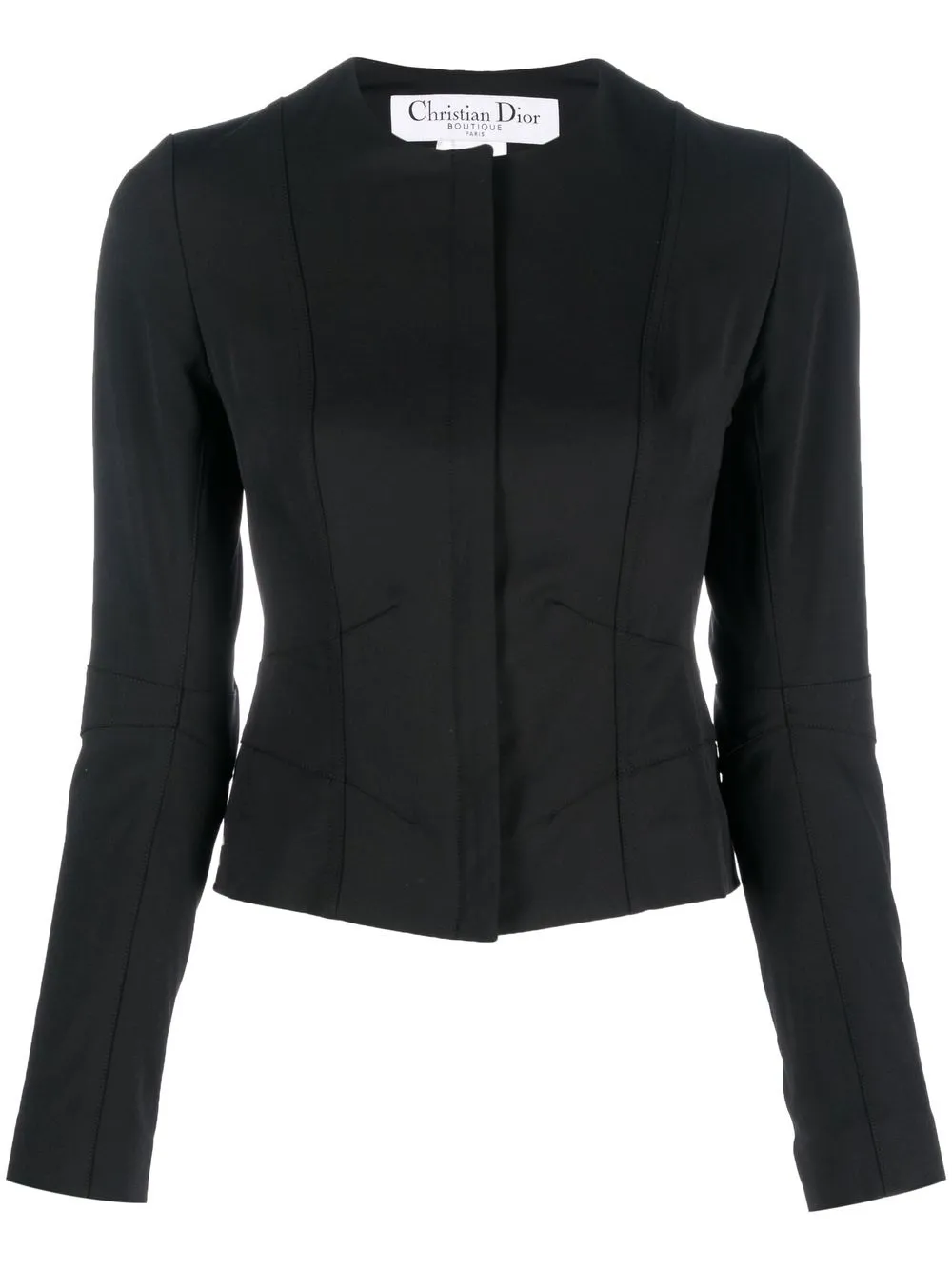 

Christian Dior 1990s pre-owned panelled fitted jacket - Black