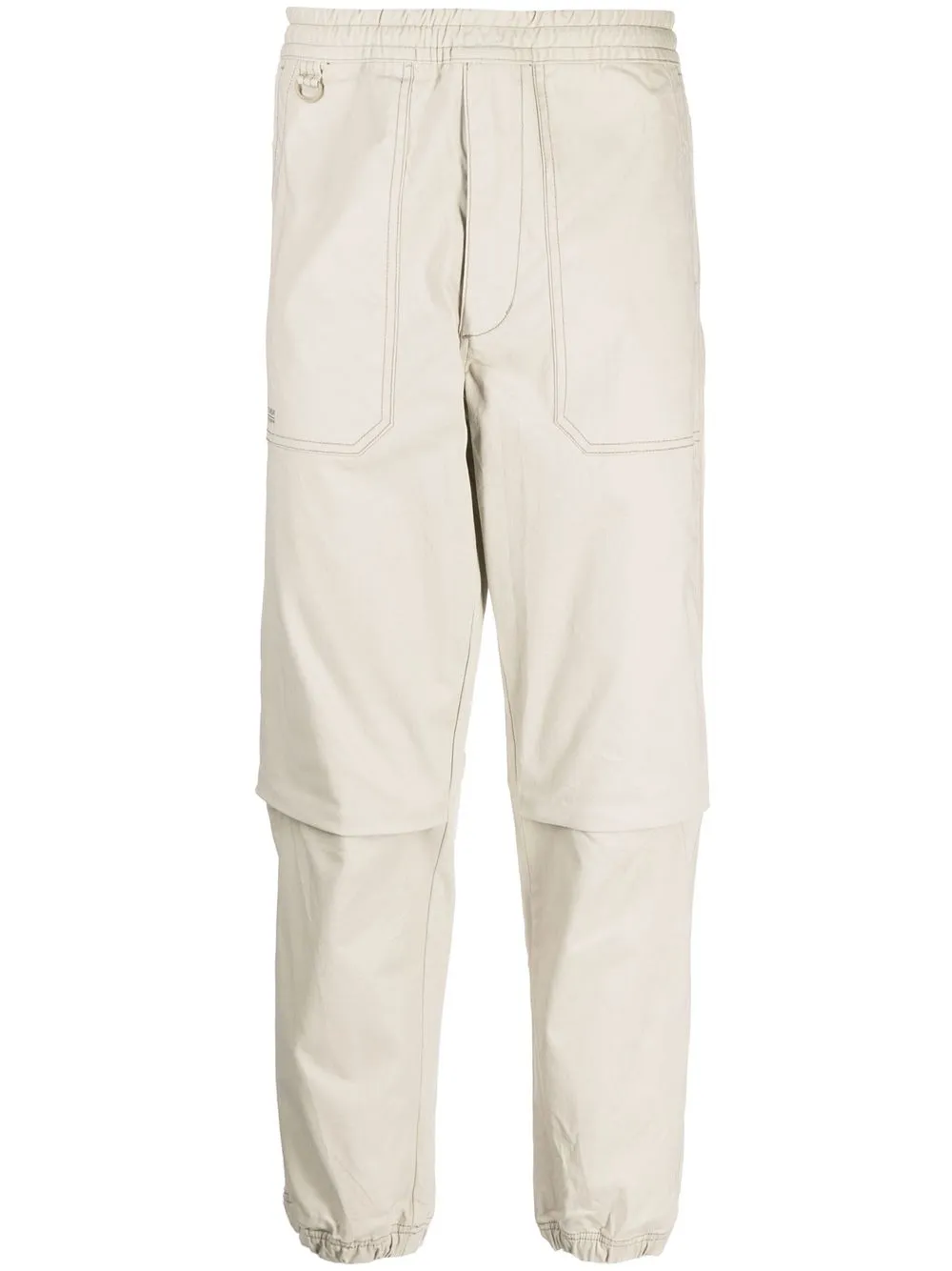 

CHOCOOLATE logo-patch cotton trousers - Neutrals