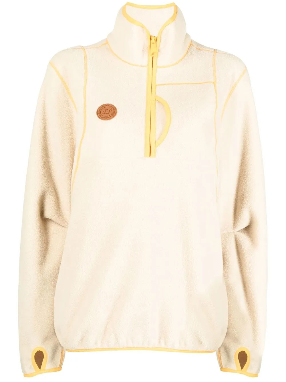 ADER ERROR LOGO-PATCH HALF-ZIP SWEATSHIRT