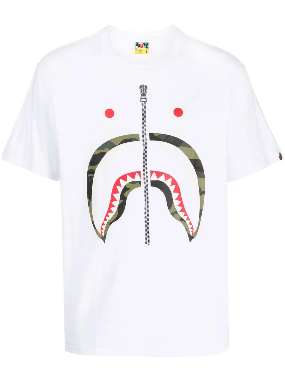 

A BATHING APE® Camo Shark graphic-print T-shirt - White