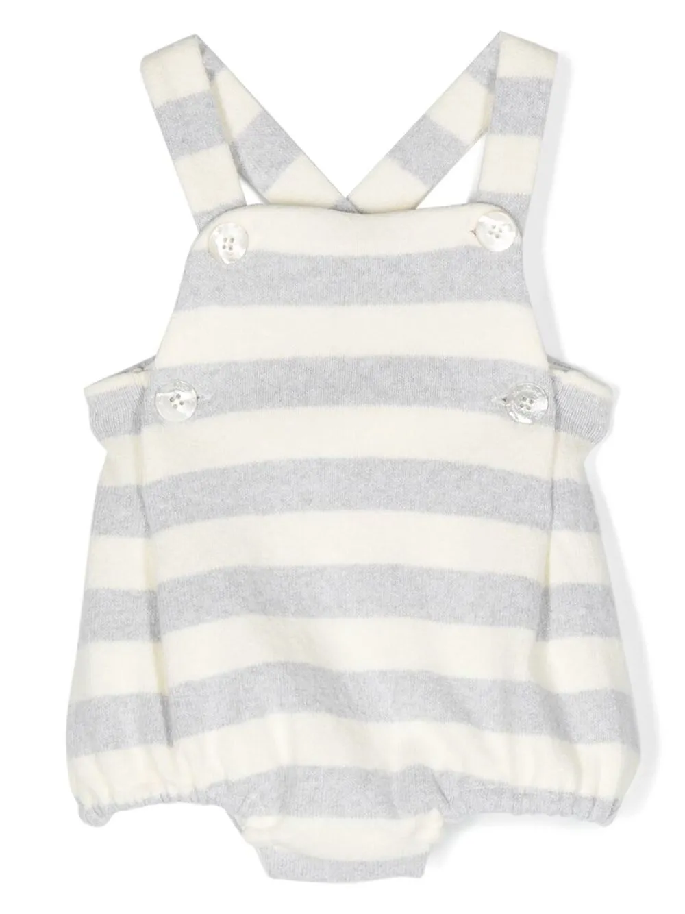 

La Stupenderia stripe-print button-fastening romper - Neutrals