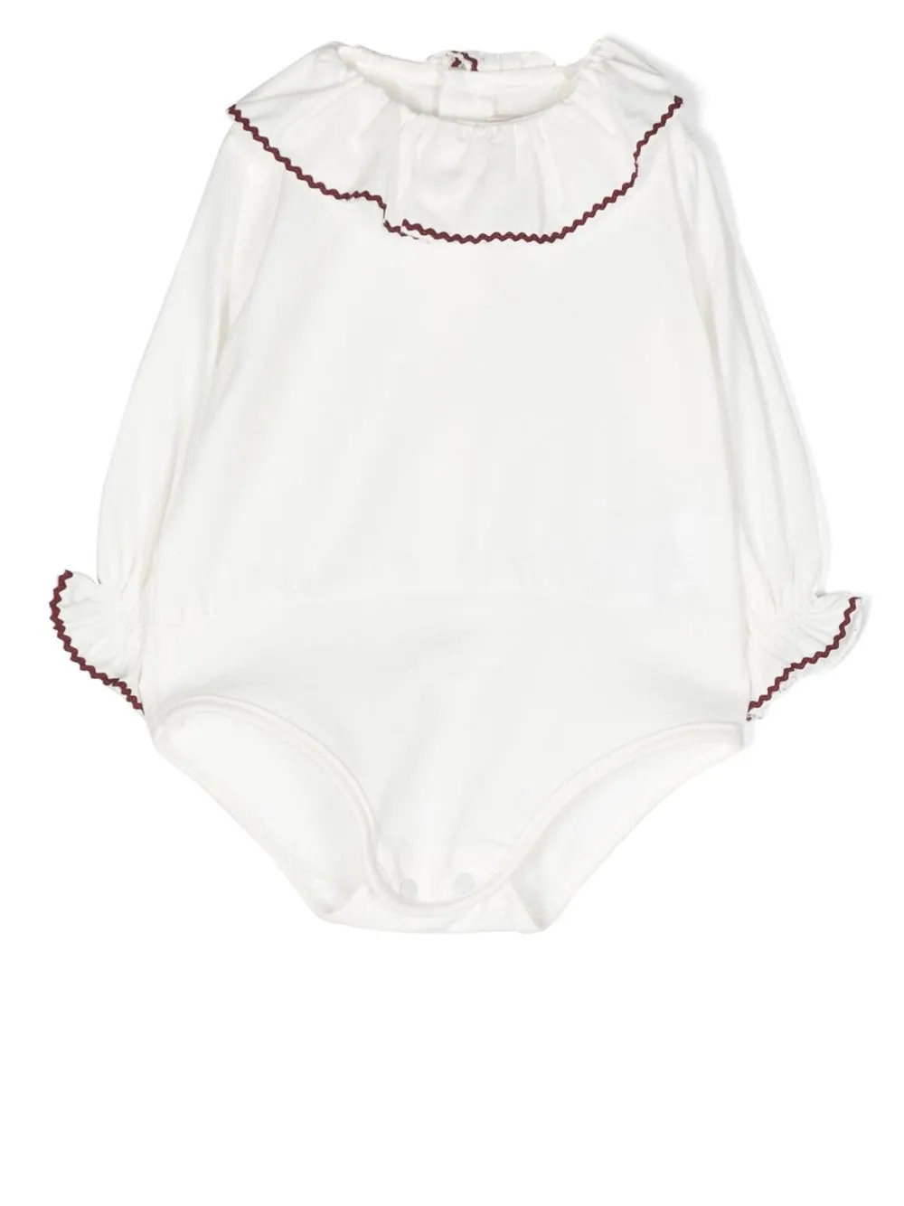 

La Stupenderia ruffle-trim detail body - White