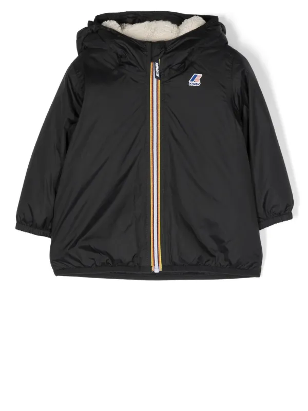 K Way Kids フーデッド ジャケット | ブラック | FARFETCH JP