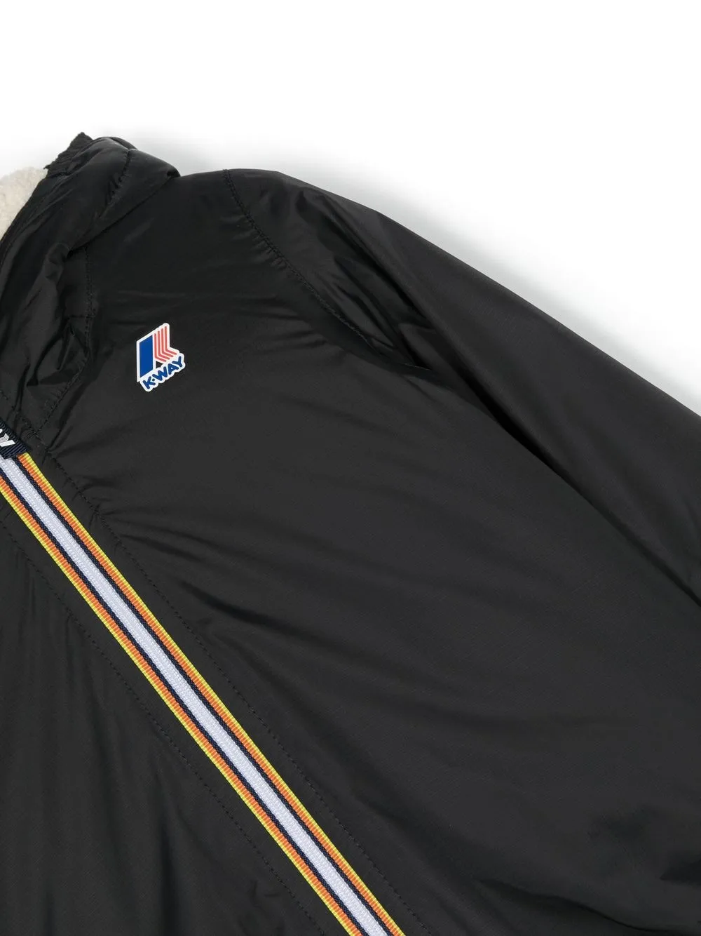 K-way Logo-patch Hooded Jacket In Black