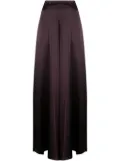 VOZ silk-satin palazzo trousers - Brown