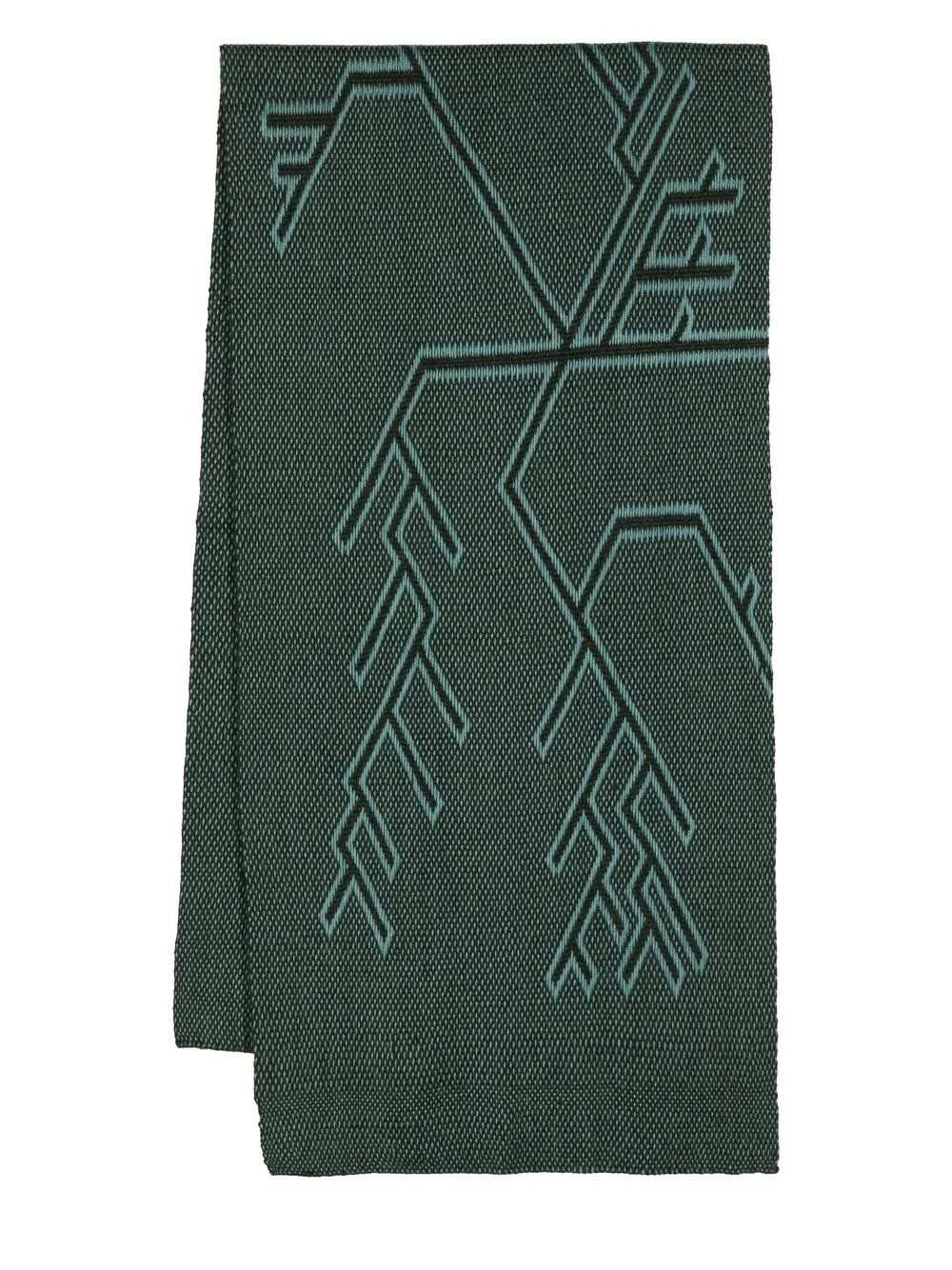 

VOZ Raiz intarsia-knit scarf - Green