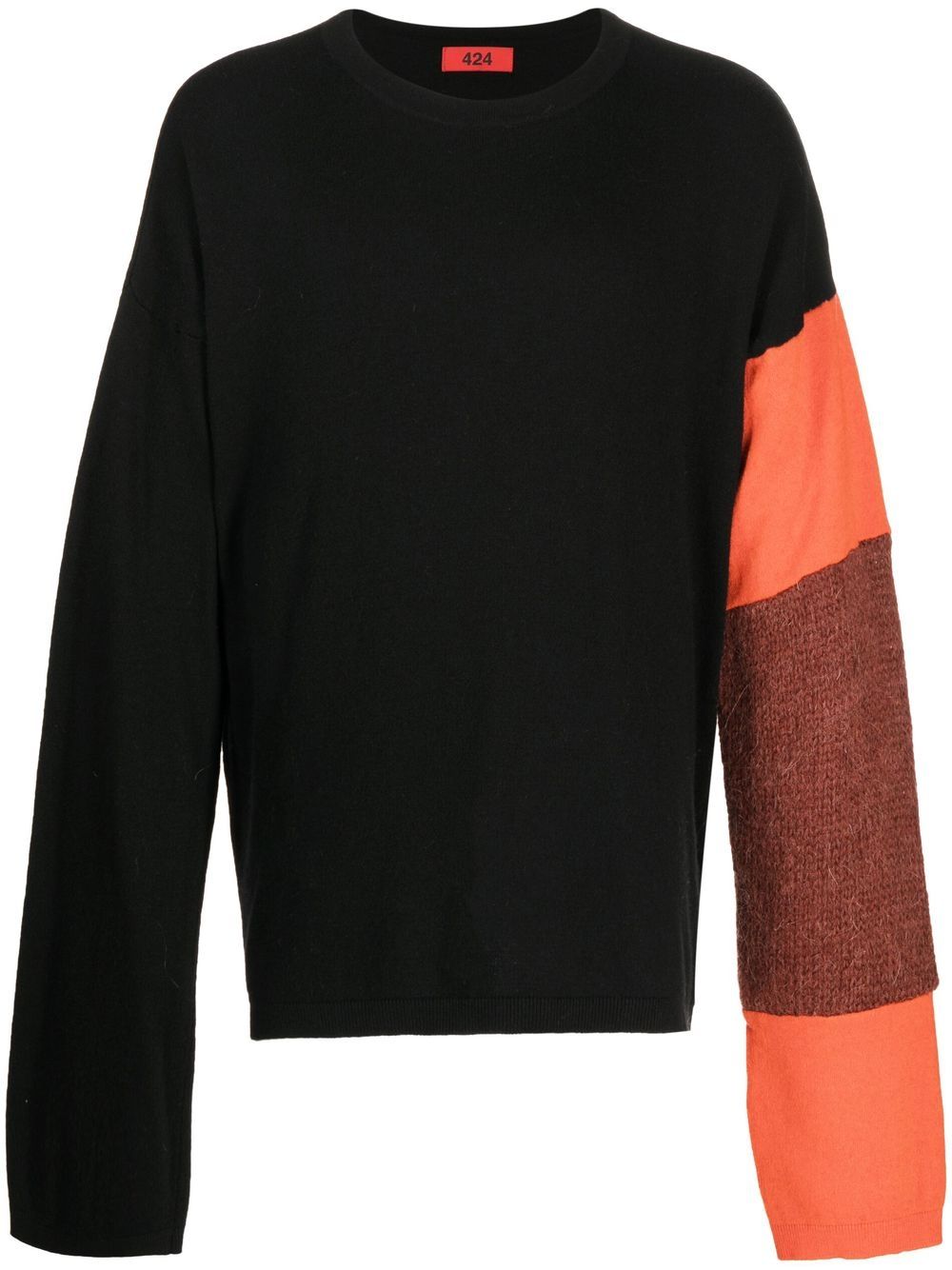 424 CONTRAST-PANEL KNITTED SWEATER