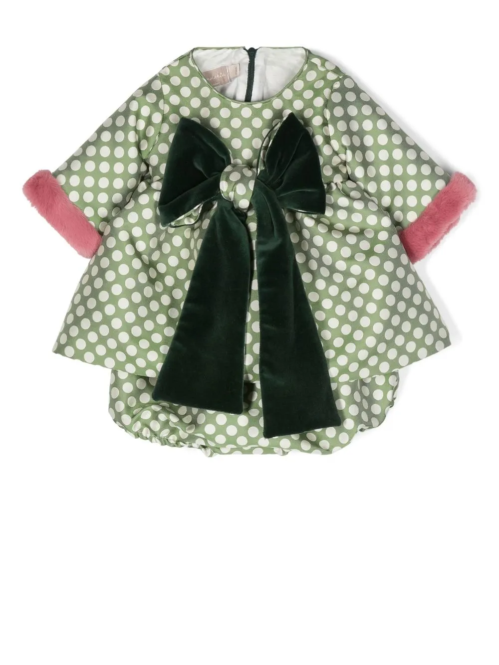 

La Stupenderia polka-dot bow-detail dress - Green