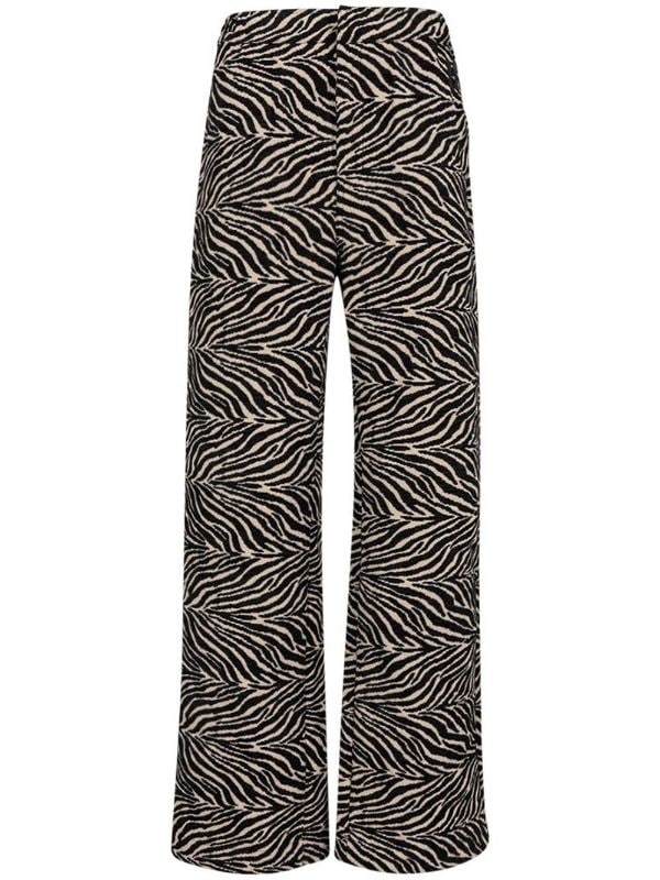 TWOTWINSTYLE Zebra Print Wide Leg Trousers For Women High Waist Straight  Loose C wwwcourtmarriageagracom