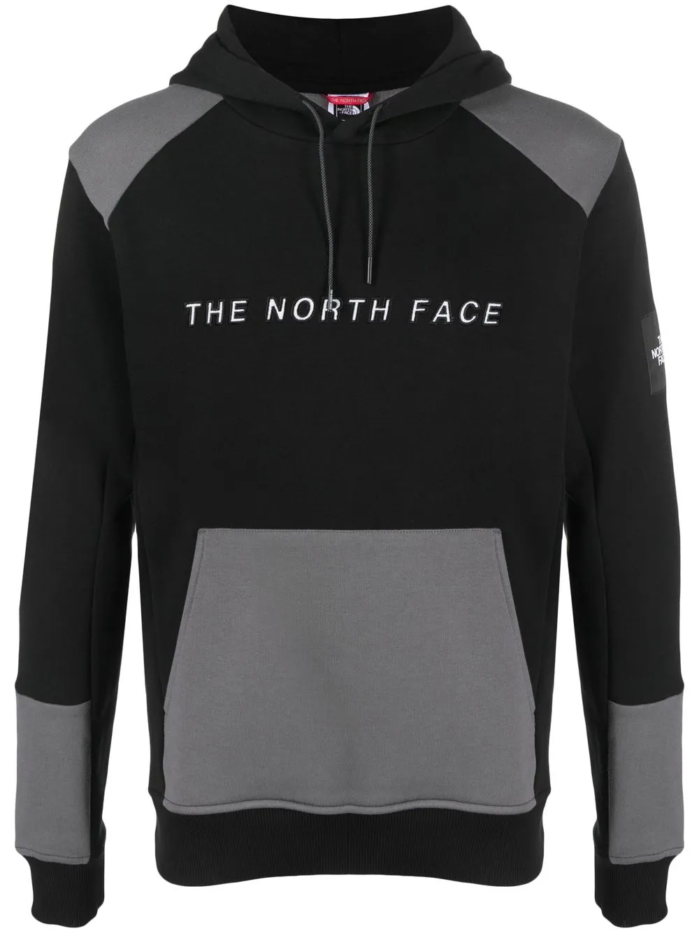 

The North Face panelled logo-print hoodie - Black