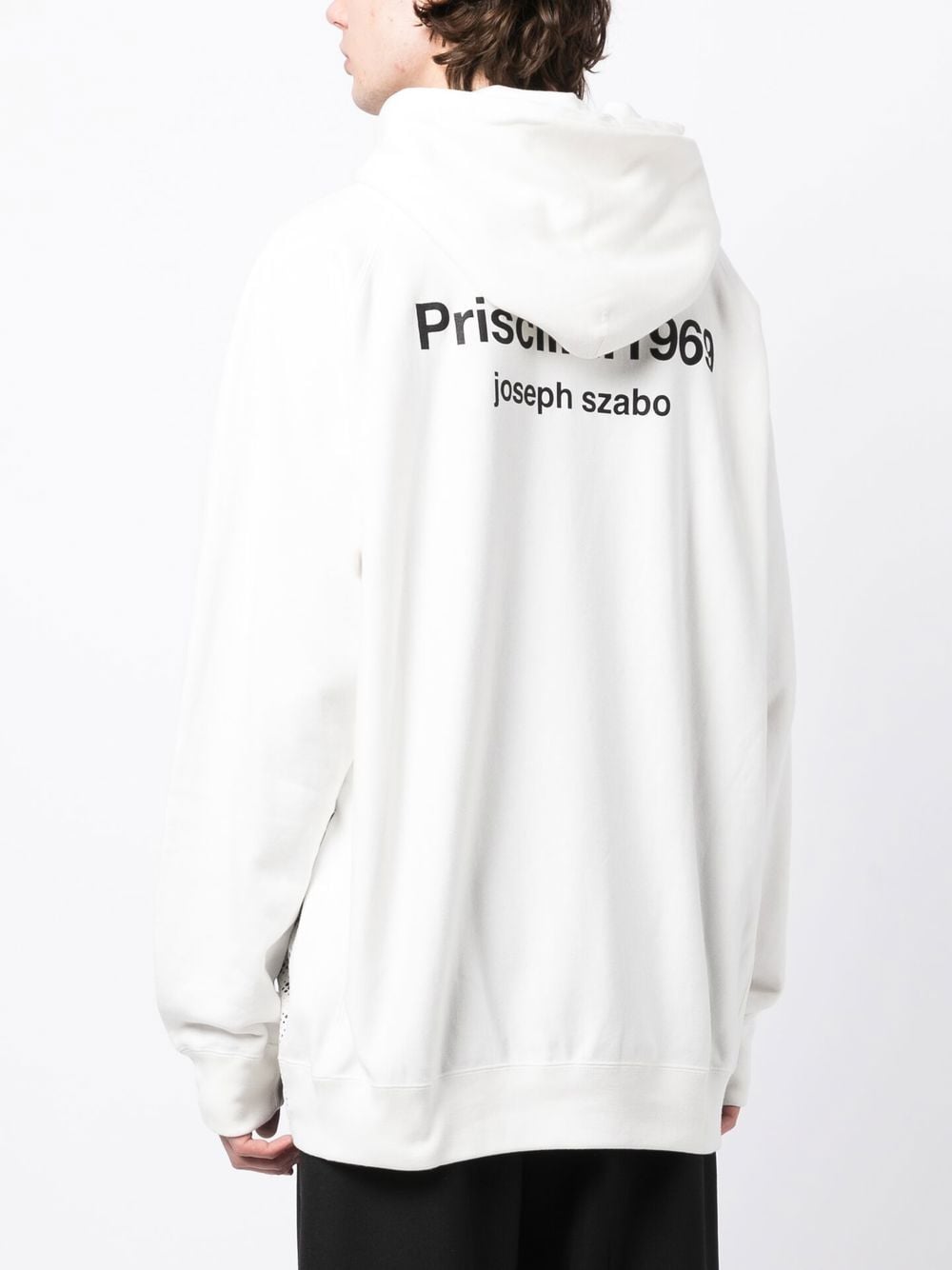 Shop Takahiromiyashita The Soloist Graphic-print Cotton Hoodie In White