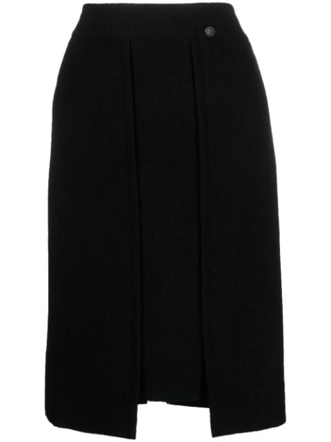 CHANEL Pre-Owned 2000s box-pleat pencil skirt