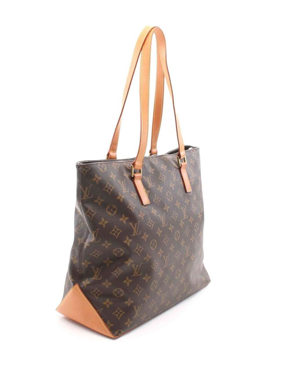 Louis Vuitton Cabas Mezzo Brown Canvas Tote Bag (Pre-Owned)