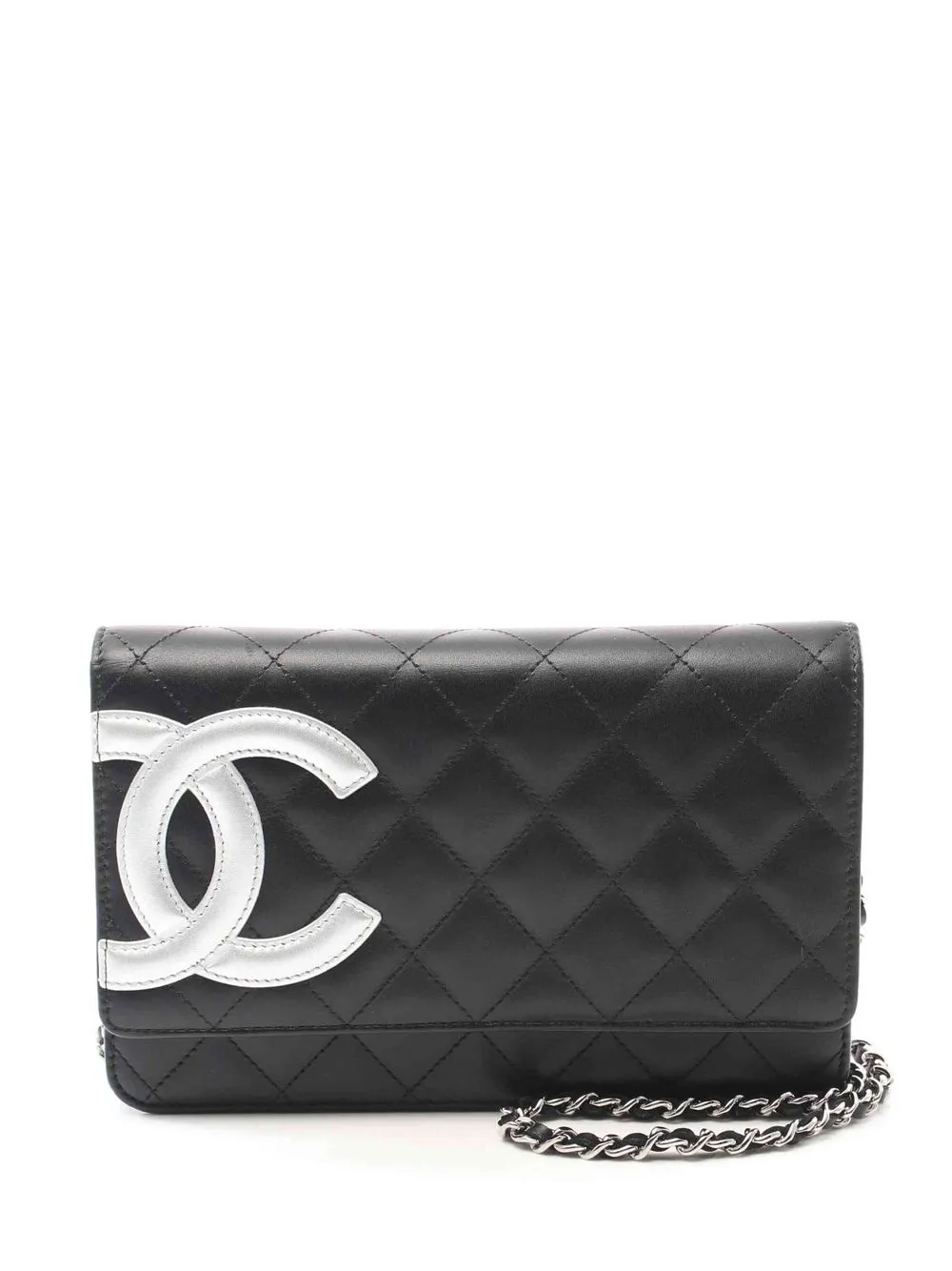 

Chanel Pre-Owned 2012 Cambon logo patch wallet-on-chain - Black