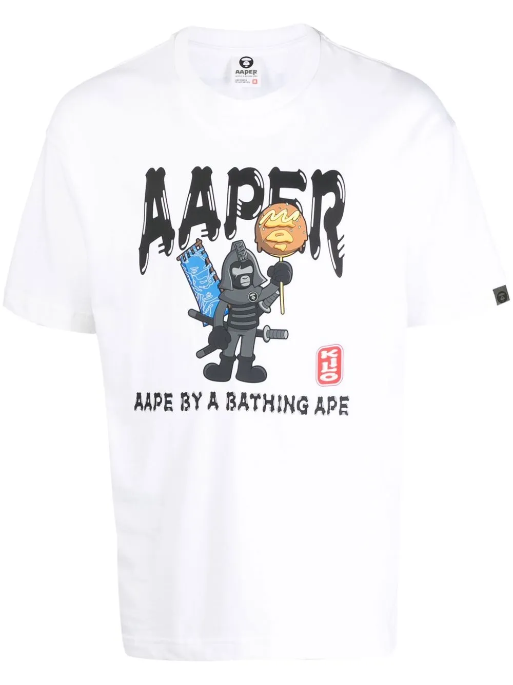 

AAPE BY *A BATHING APE® playera con logo estampado - Blanco