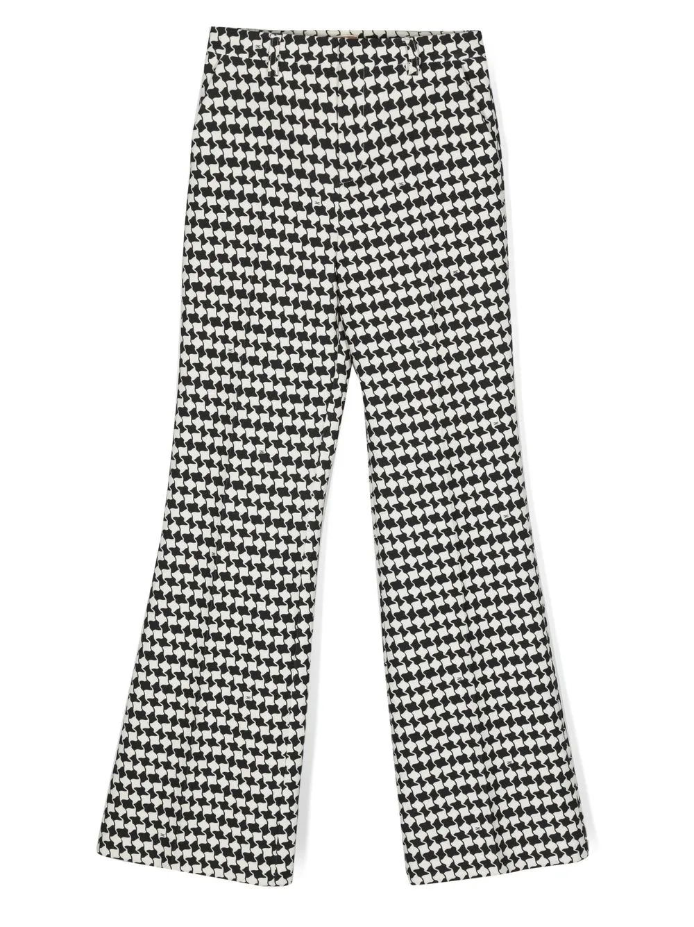 

Elisabetta Franchi La Mia Bambina houndstooth patterned trousers - Black